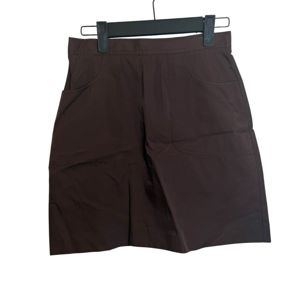 Esprit Vintage Y2K Brown Nylon Mini Skirt